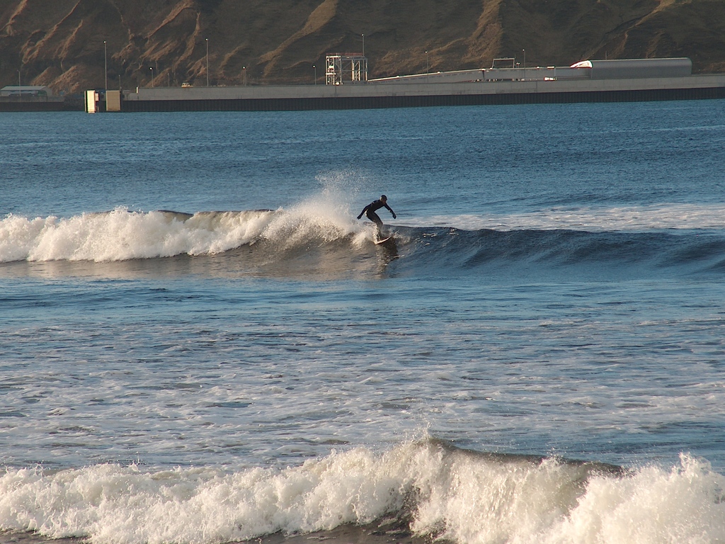 Surfer at Thurso Beach