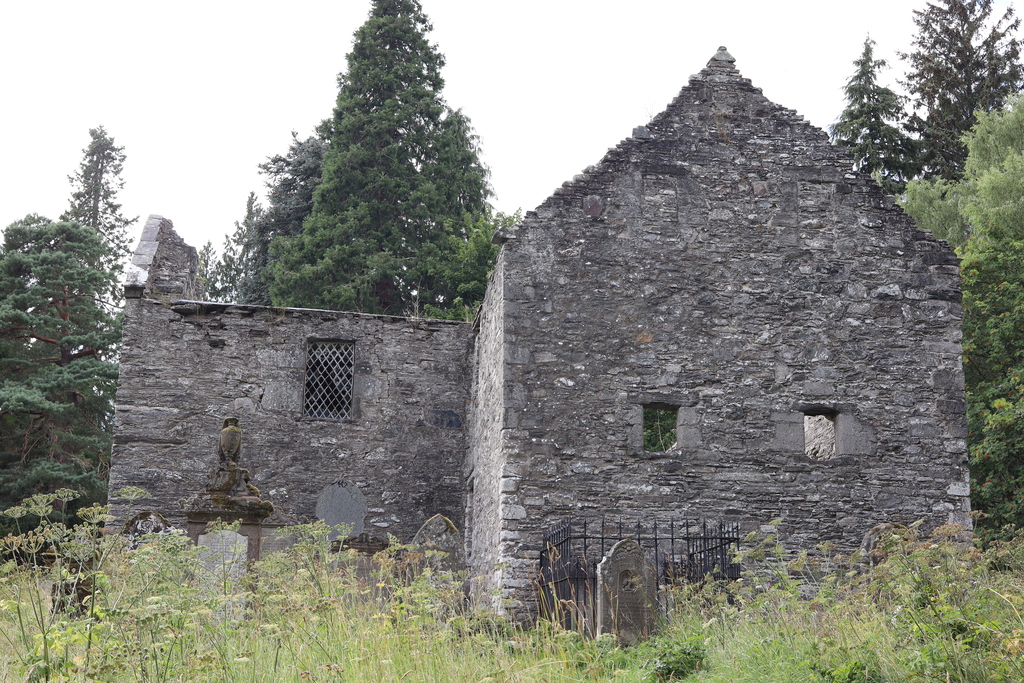 ruined St Bride's kirk at Blair Atholl