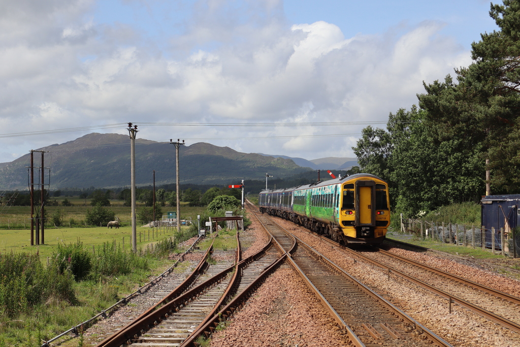 Train on the Highland Mainline at Kingussie