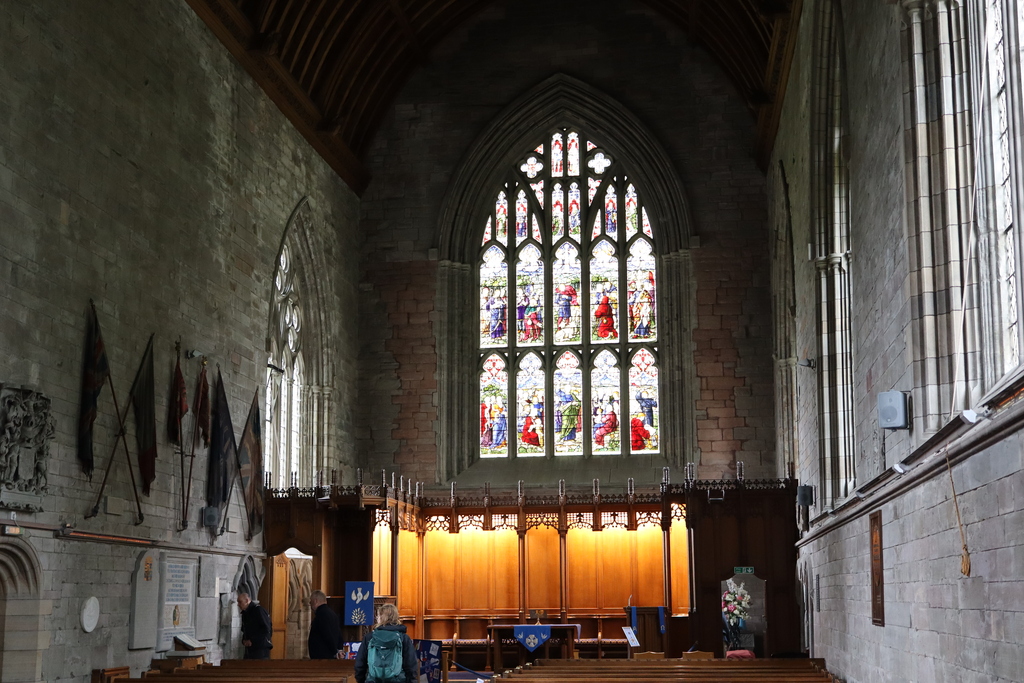 Inside the parish church section of Dunkeld Cathedral
