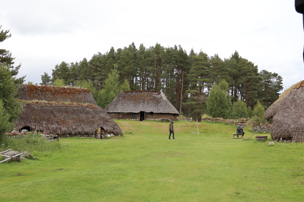 Traditional thatched croft houses at Highland Folk Museum Newtonmore