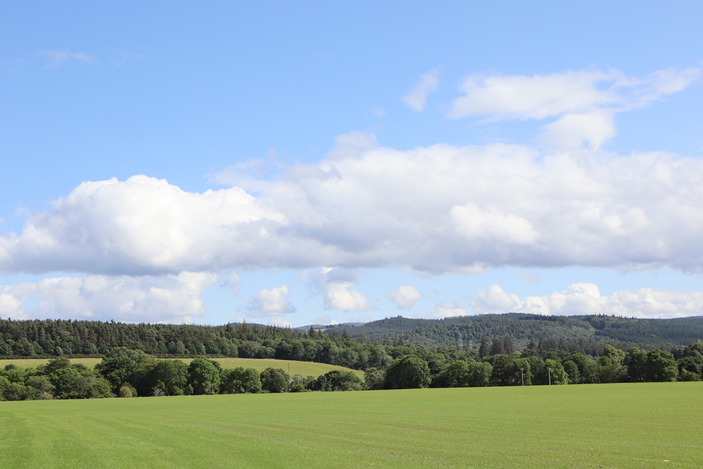 Farmland view from Beauly station car park