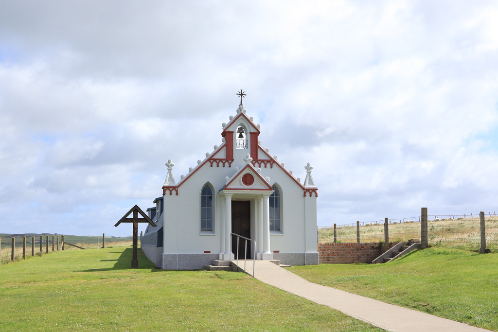 Outside of Italian Chapel, Orkney