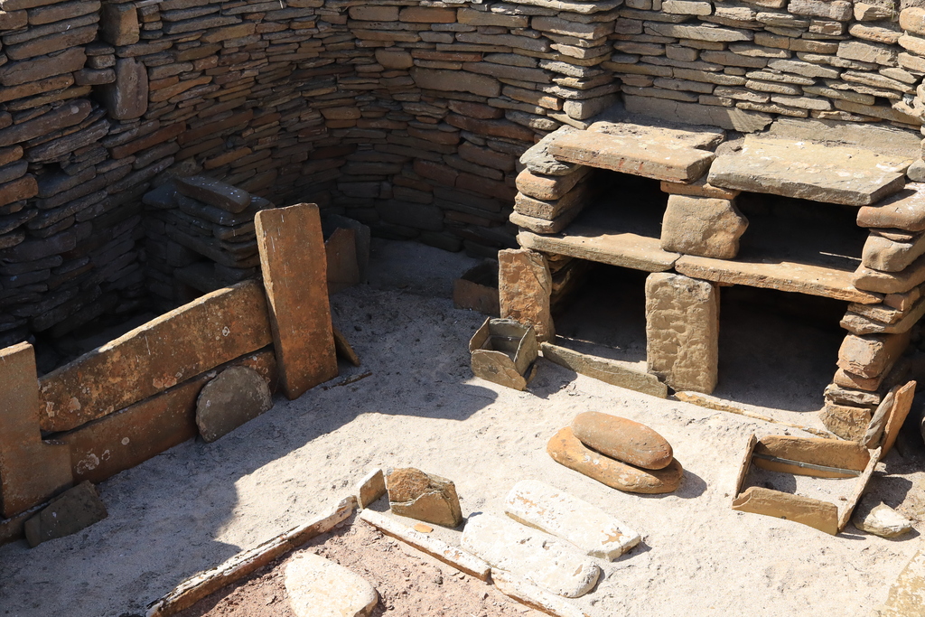 Inside a house at Skara Brae Orkney