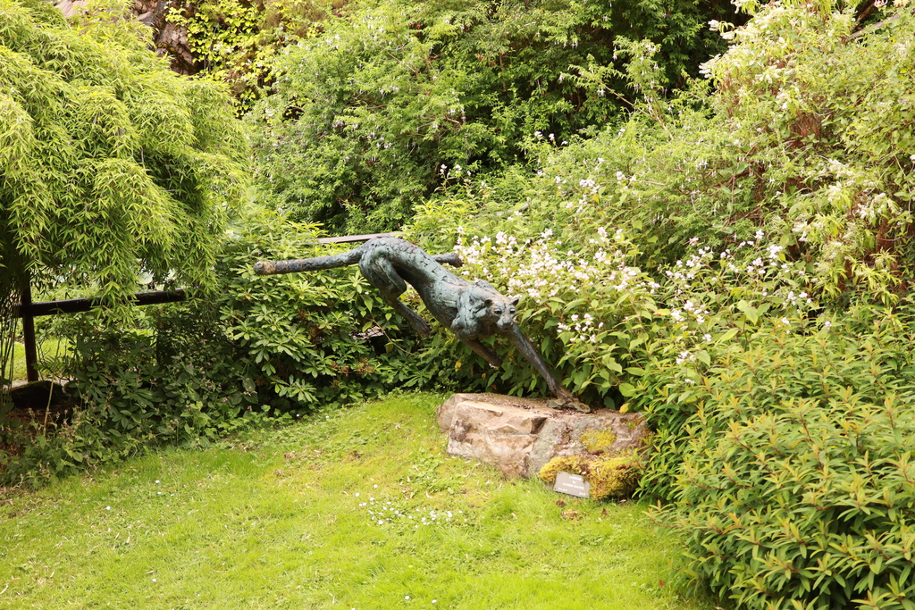 Cheetah sculpture at Attadale Gardens