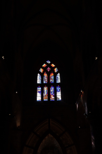 Stained glass window at St Magnus Cathedral Kirkwall