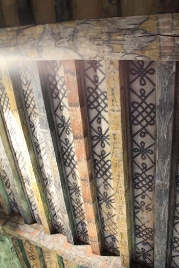 Painted ceiling at Huntingtower Castle, Perth