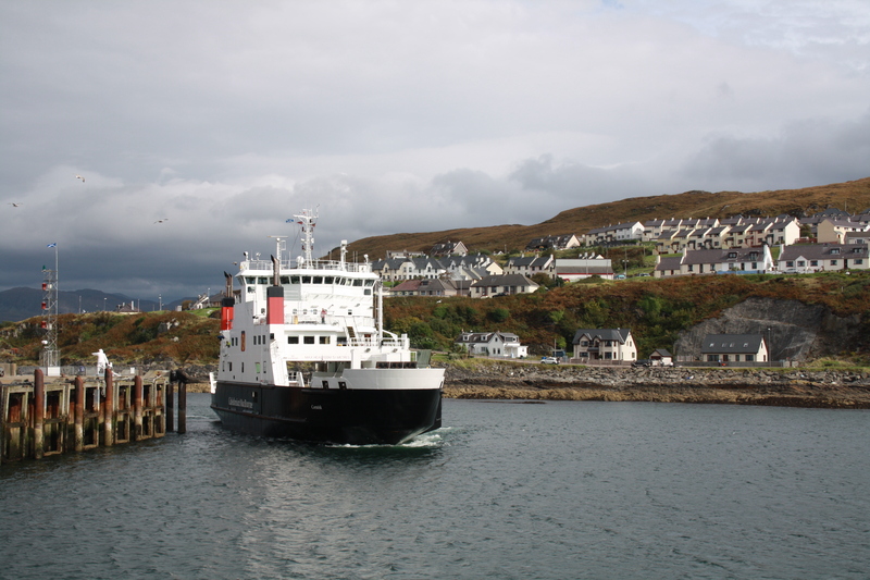 MV Coruisk leaving Mallaig Ferry Terminal